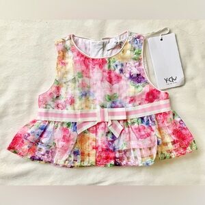 Y-clu floral top for baby girl